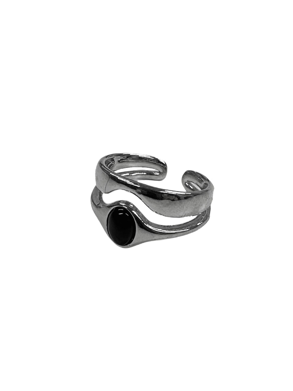 受注制【Never mind the XU】black stone ring