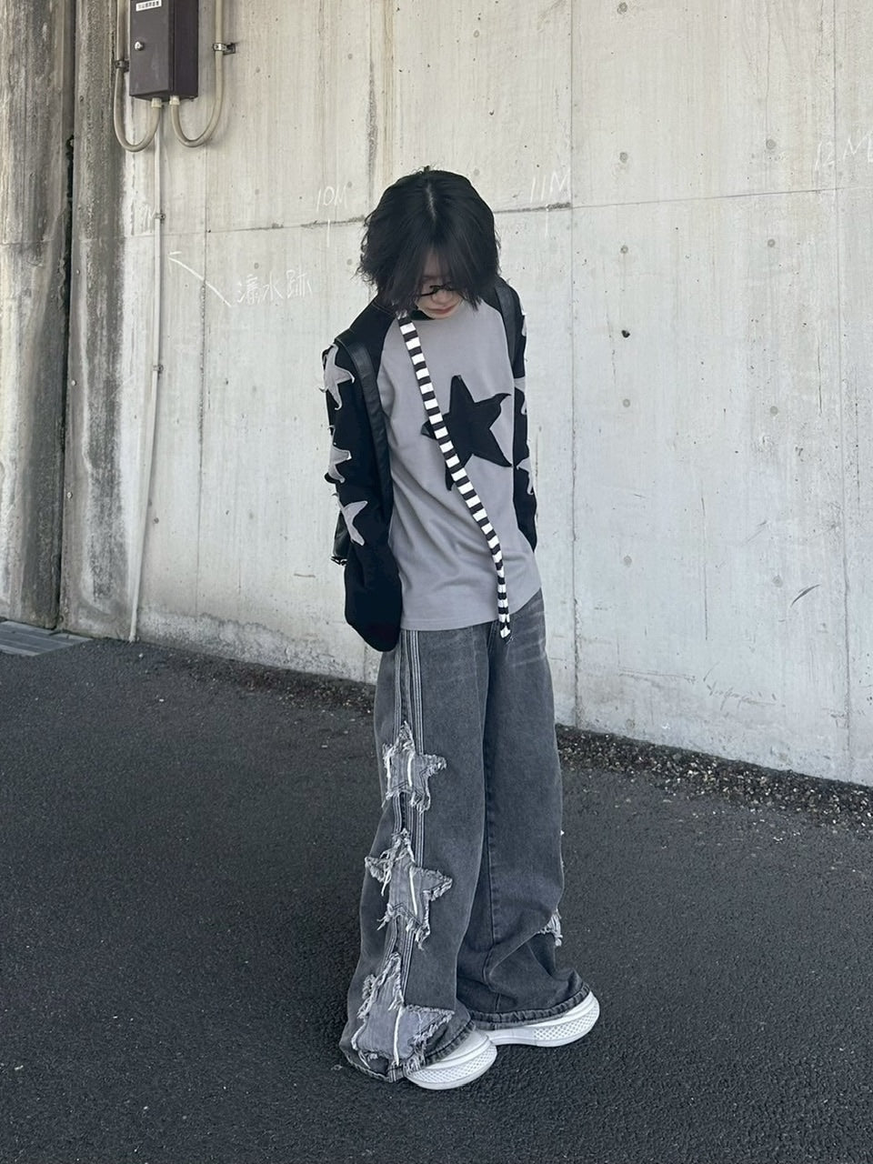 【LUV CODE】star raglan long sleeve tee