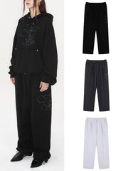 【HOLY NUMBER 7】HIPHOP OVER BALLOON FIT CUBIC LETTERING TRAINING PANTS