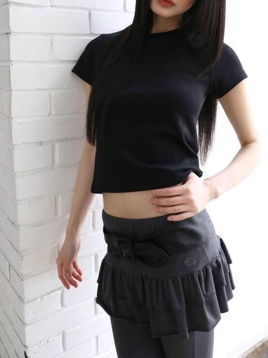 【Uglyshadow】CANCAN SHIRRING SKIRT PANTS