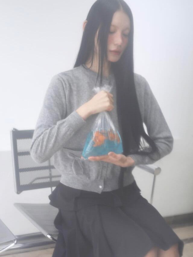 【Uglyshadow】KNIT RIBBON CARDIGAN