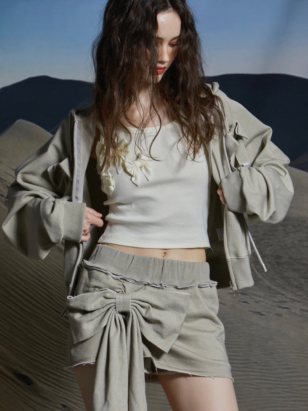 【GATELESS】RIBBON POP TANK TOP