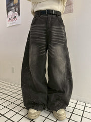 国際配送【LUV CODE】washed denim balloon pants