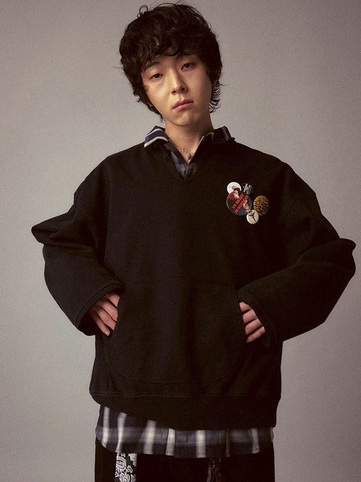 【Cord】Round Cut Vent Crew-neck