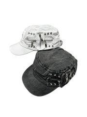 受注制【Never mind the XU】studs denim cap (2color) / 【ネバーマインドザエックスユー】スタッズデニムキャップ