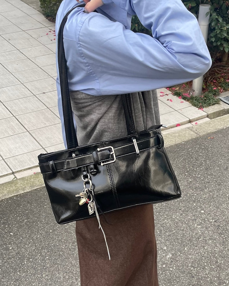 受注制【oaks】leather belt shoulder bag (3color)