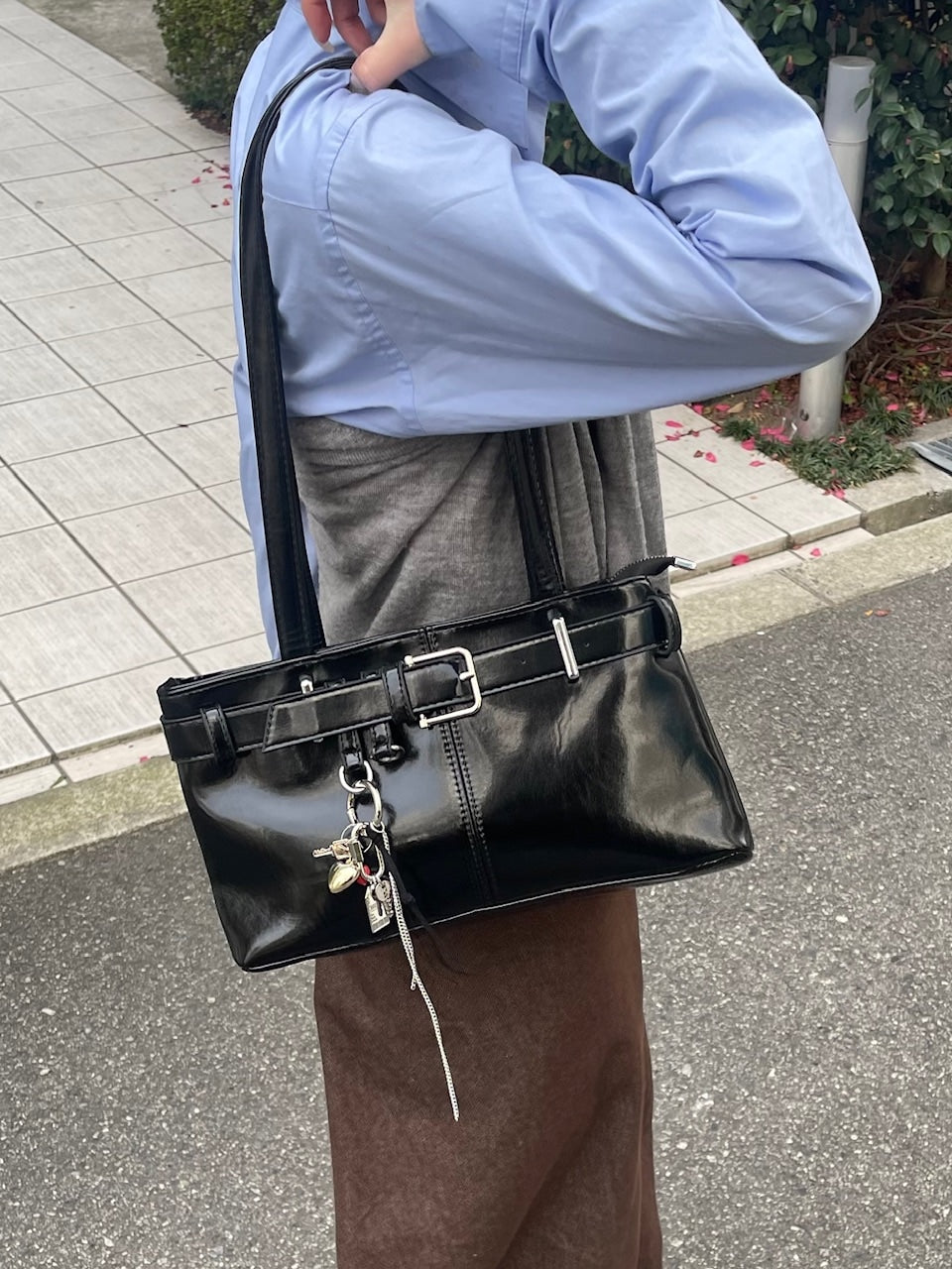 受注制【oaks】leather belt shoulder bag (3color)