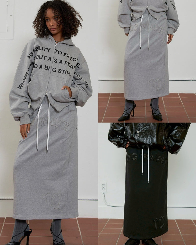 【ESC STUDIO】big waves long skirt