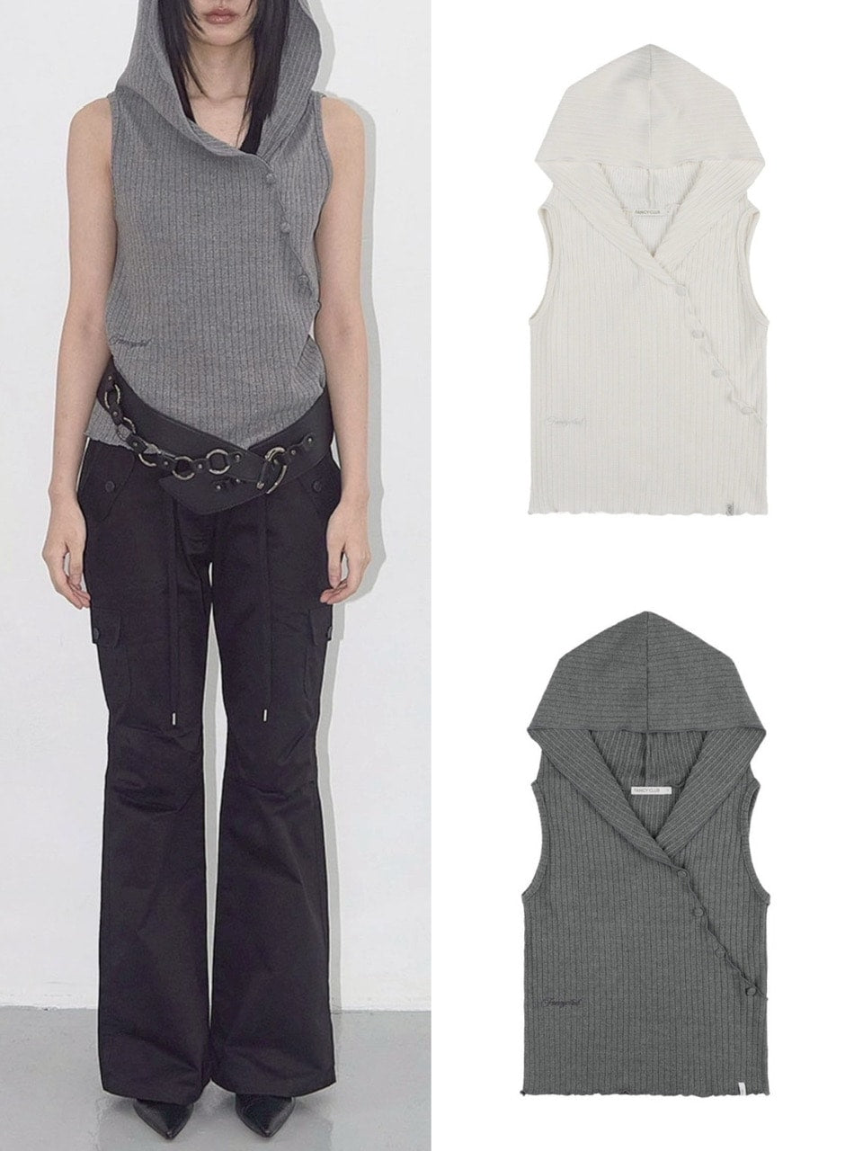 【FANCY CLUB】BIRD COWL SLEEVELESS