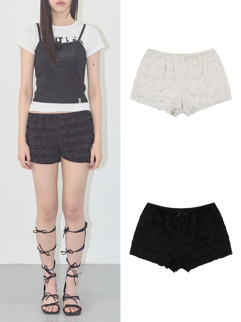 【FANCY CLUB】BREEZE CANCAN MINI SHORTS