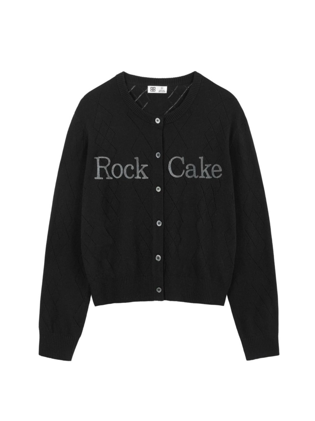 【ROCK CAKE】Argyle Punching Knit Cardigan