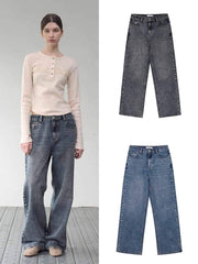 【ROCK CAKE】Studded Line Point Jeans