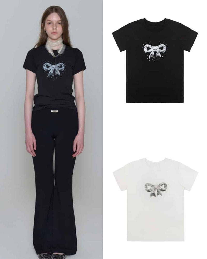 【ROCK CAKE】Hotfix Ribbon Top