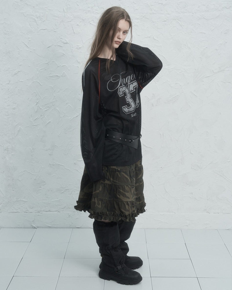 【SETUP‐EXE】V-NECK MESH SPORTS T