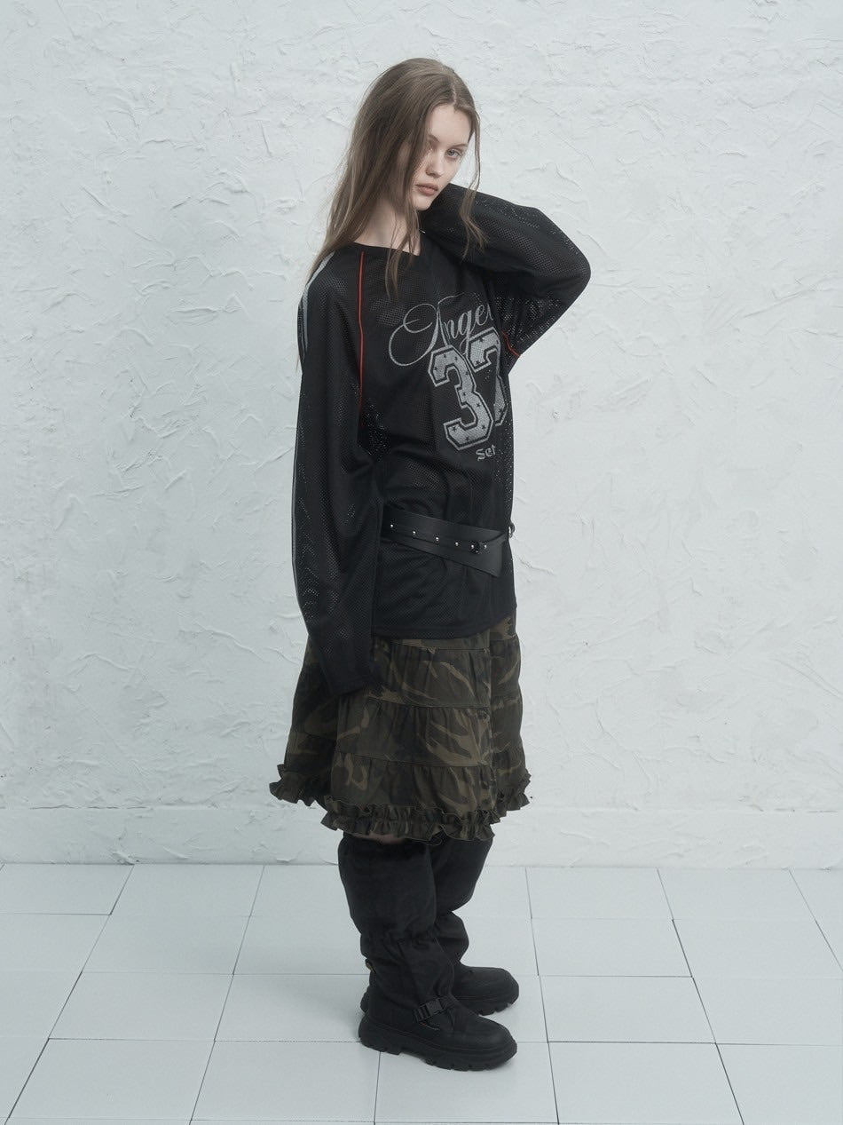 【SETUP‐EXE】V-NECK MESH SPORTS T