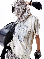 【Cozy world Wide】"005 CHAOS DREAM" WAXED T SHIRT