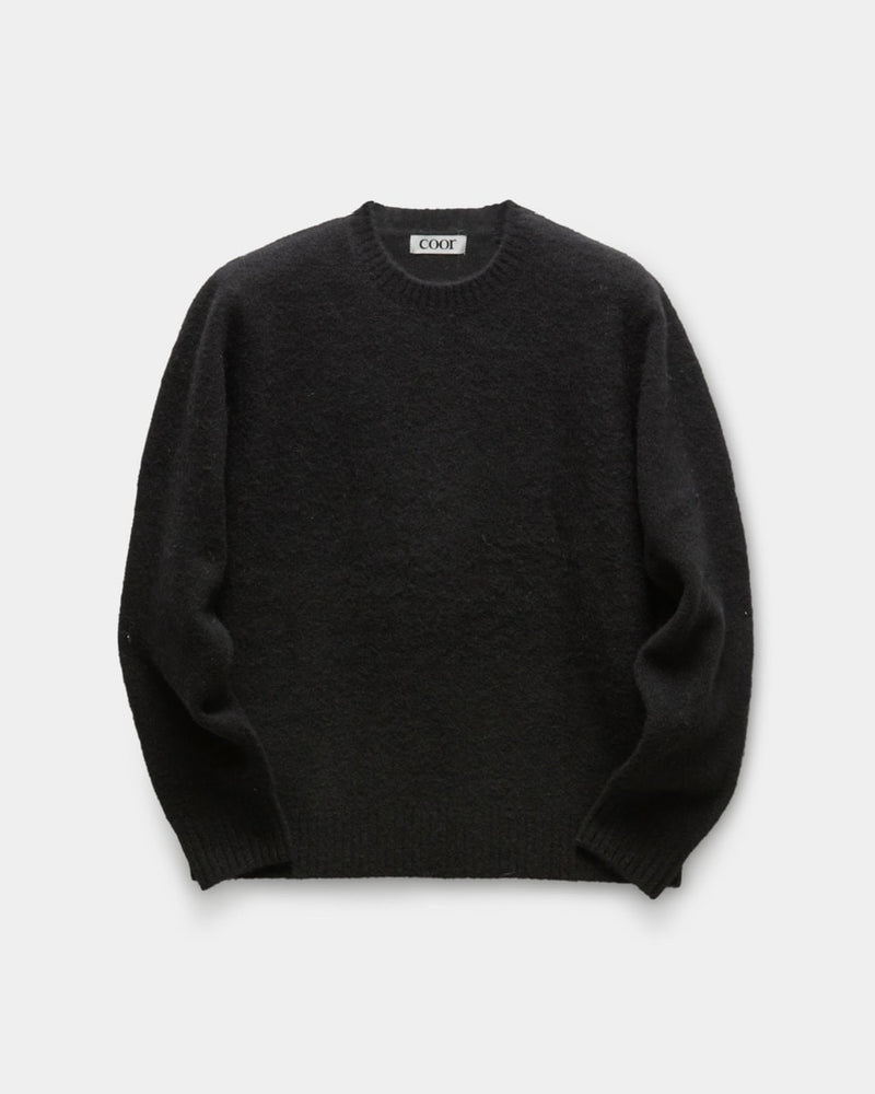 【COOR】HAIRY ALPACA-BLEND CREWNECK SWEATER