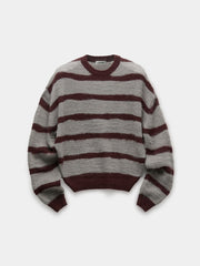 【COOR】HAIRY STRIPE KNIT
