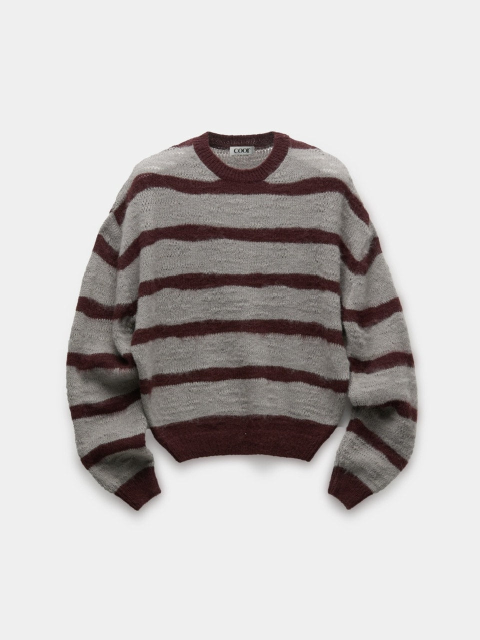 【COOR】HAIRY STRIPE KNIT