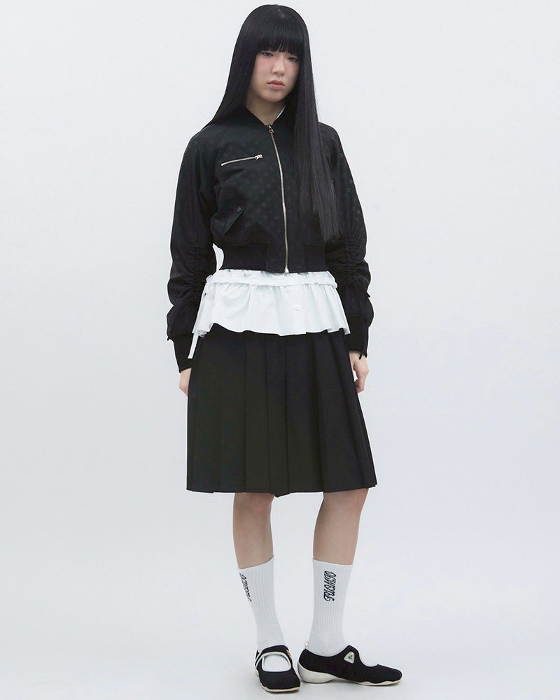 【TUOMIO】RIBBON DOT BOMBER