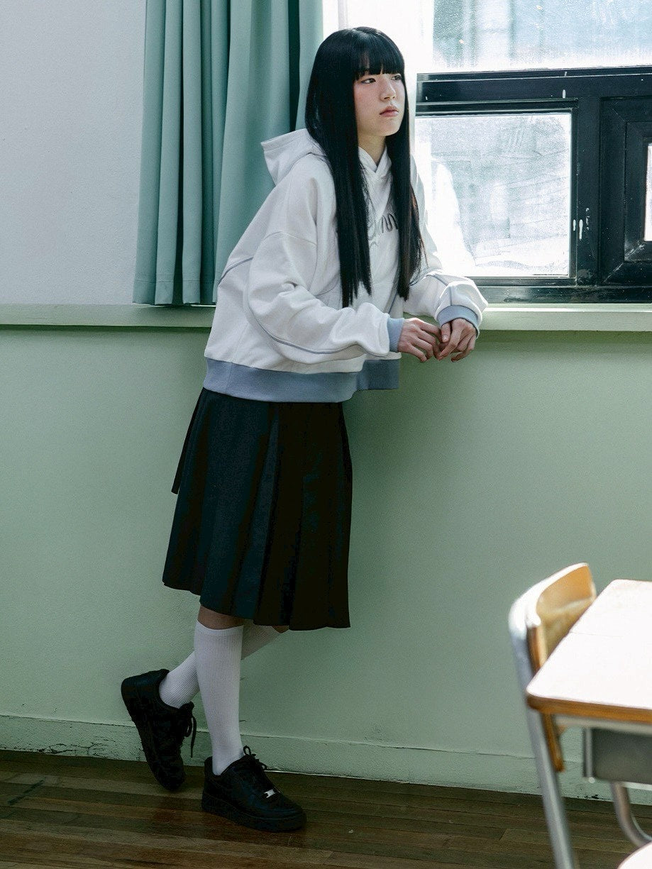 【TUOMIO】GRAPHIC BLOCK HOODIE