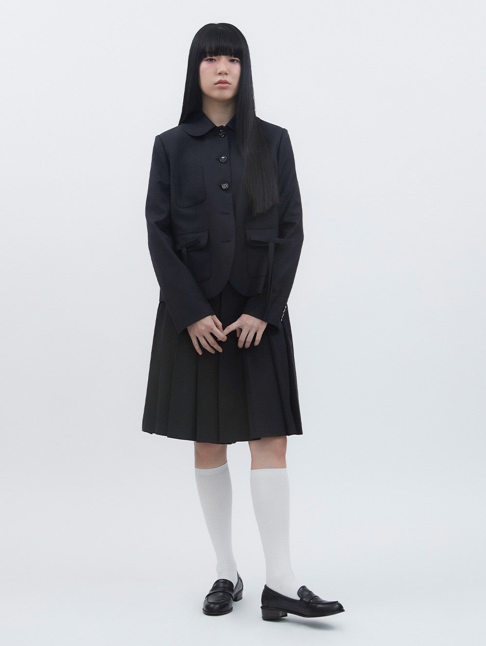 【TUOMIO】MIDI PLEATS RIBBON CULOTTES