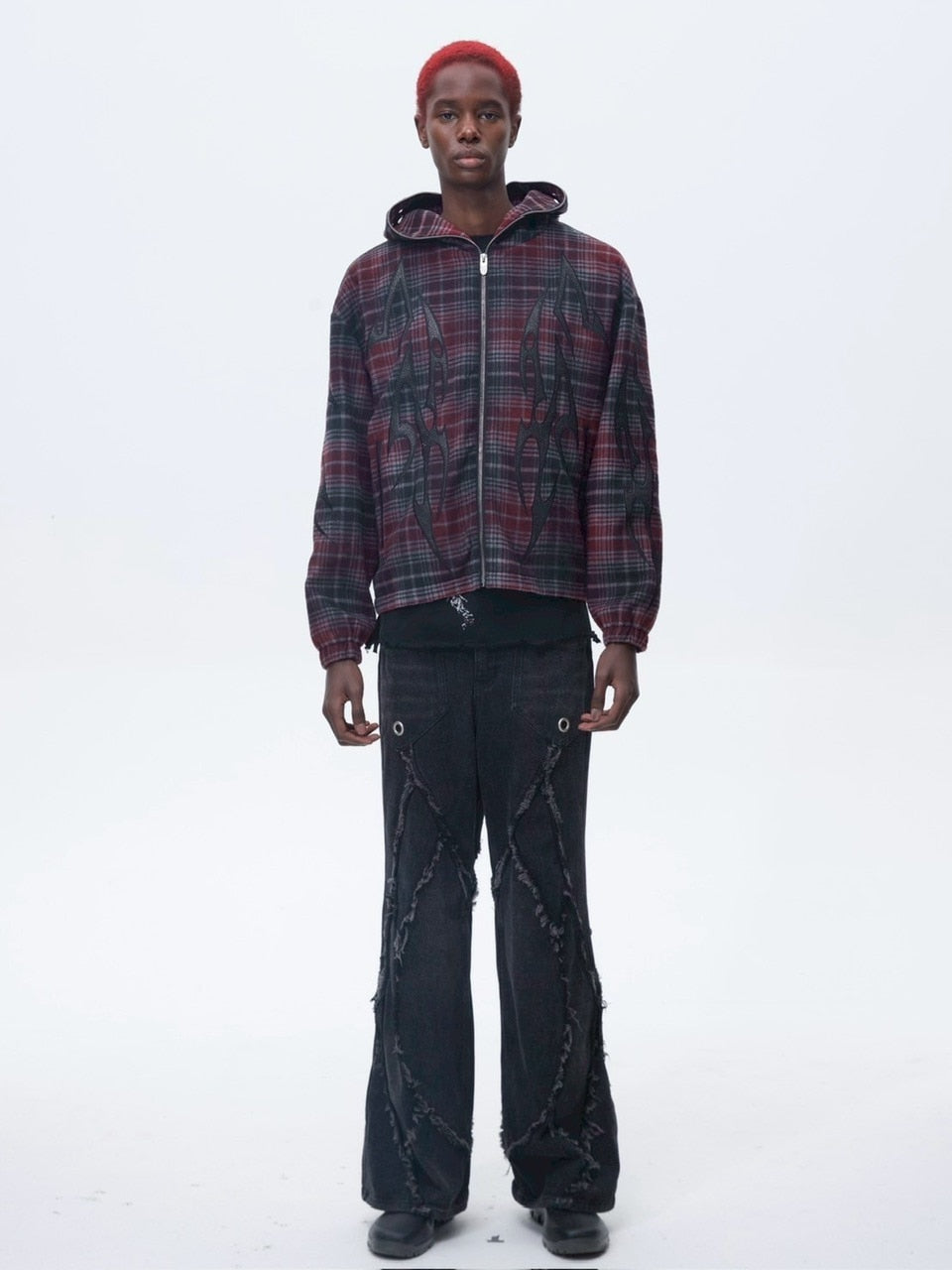【The Boy Has No Patience】BLOOD MOON NIGHT KNIGHT DESTRUCTION ZIP HOODED JACKET