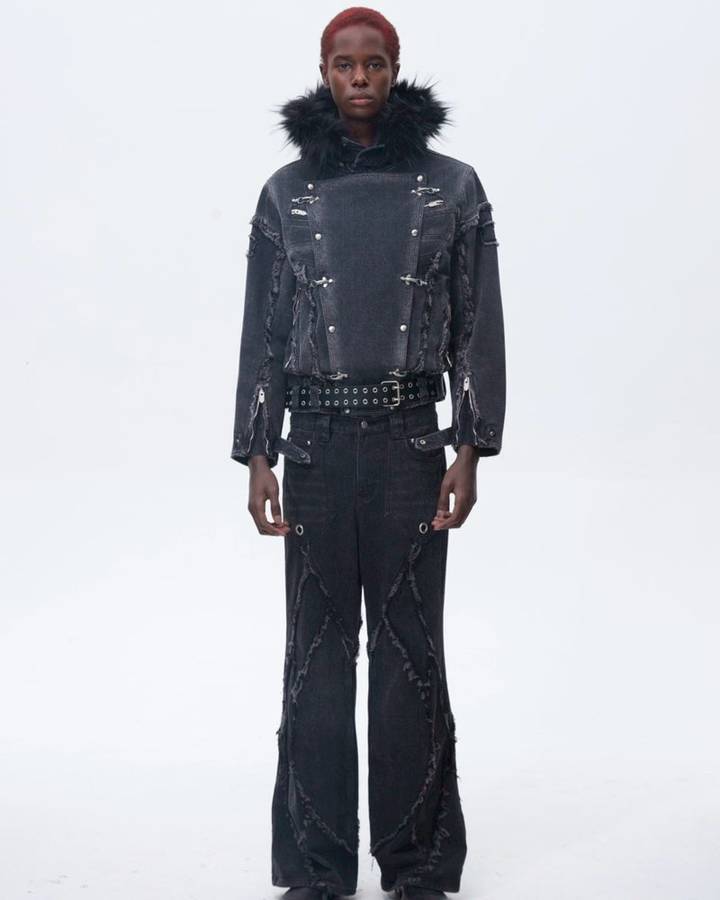 【The Boy Has No Patience】BLOOD MOON NIGHT SNAKE PRINT JACKET