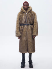 【The Boy Has No Patience】BLOOD MOON NIGHT BOXER ECO-FRIENDLY FUR COAT