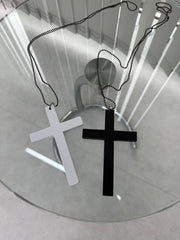 国際配送【Nerd out XU】jujika (2color) / 【ナードアウトエックスユー】クロスチェーンネックレスシルバーネックレス