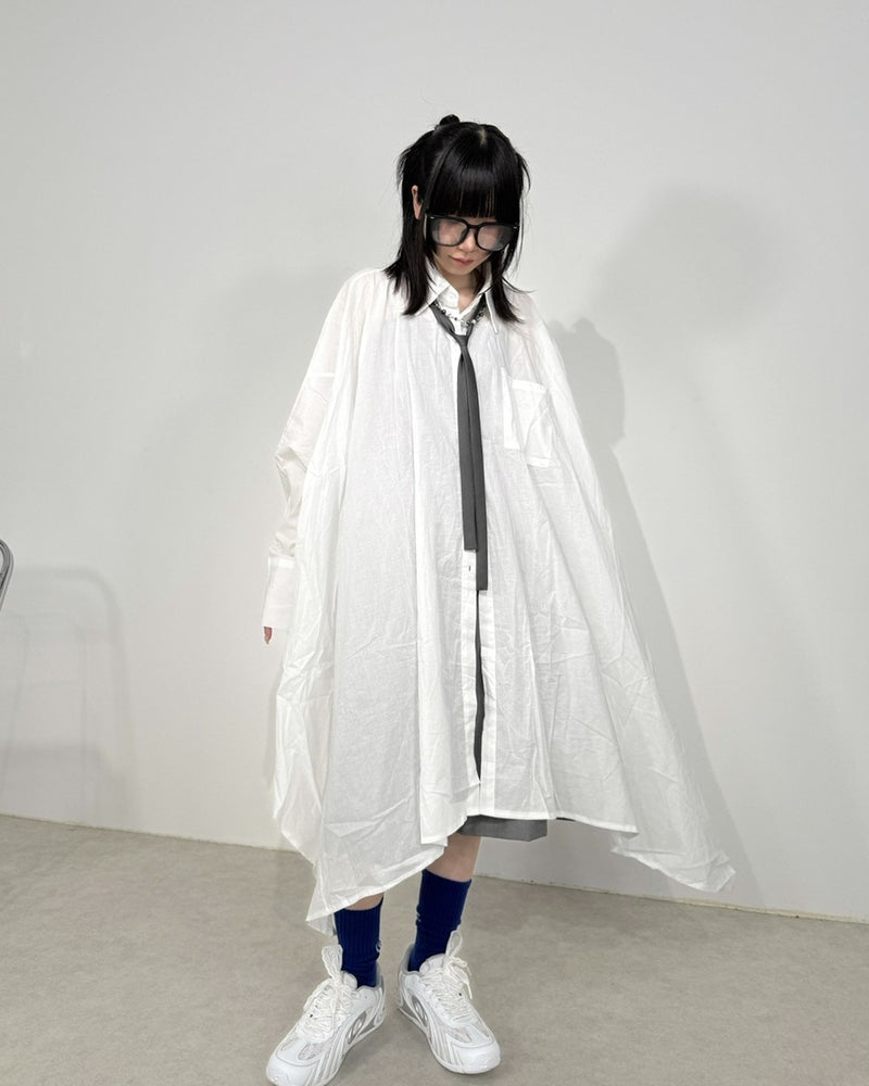 国際配送【Nerd out XU】asymmetry long shirt