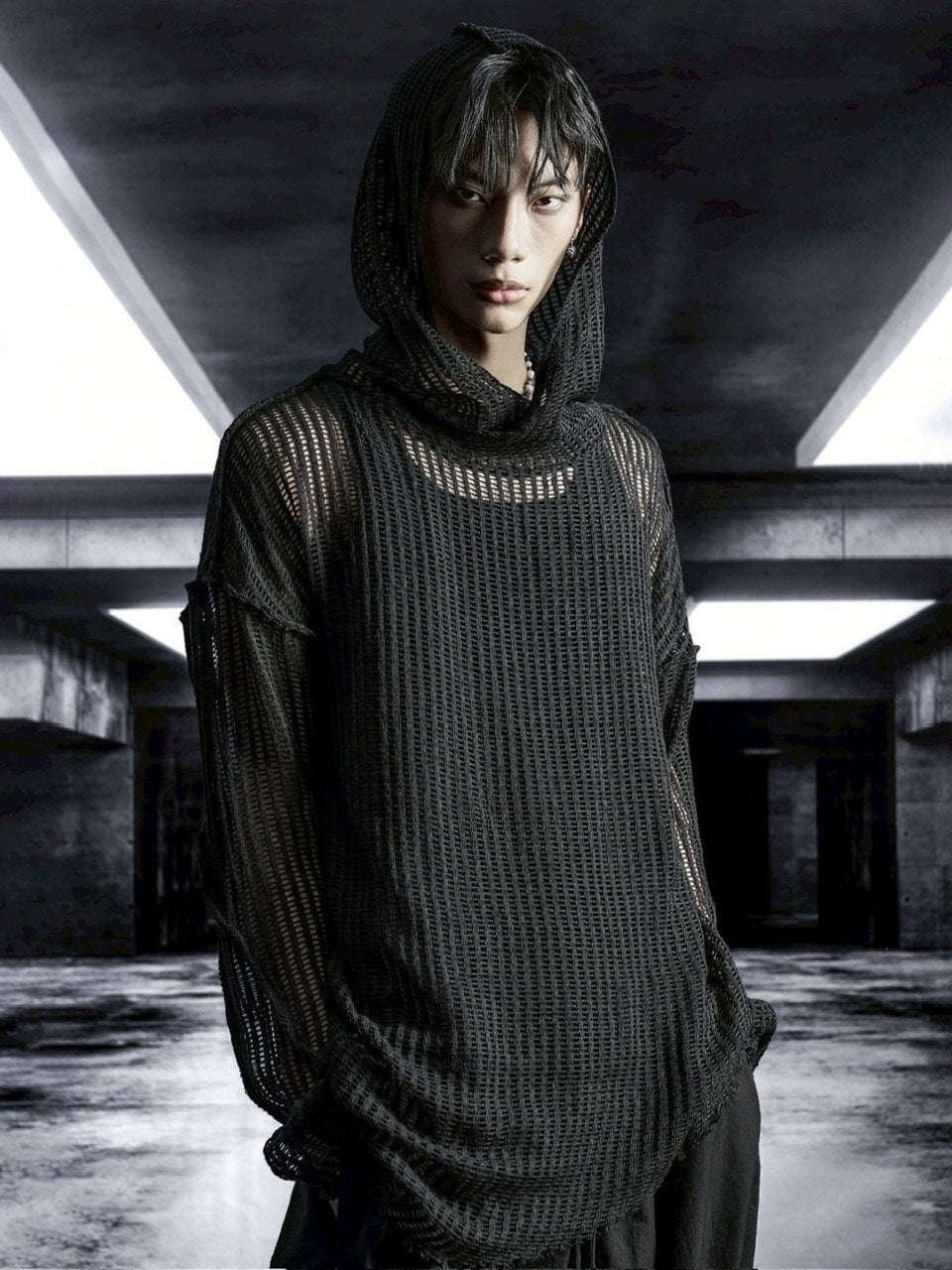 1/2 20:00再販【RICH】Mesh Hoodie / 【リッチ】メッシュフードトップス