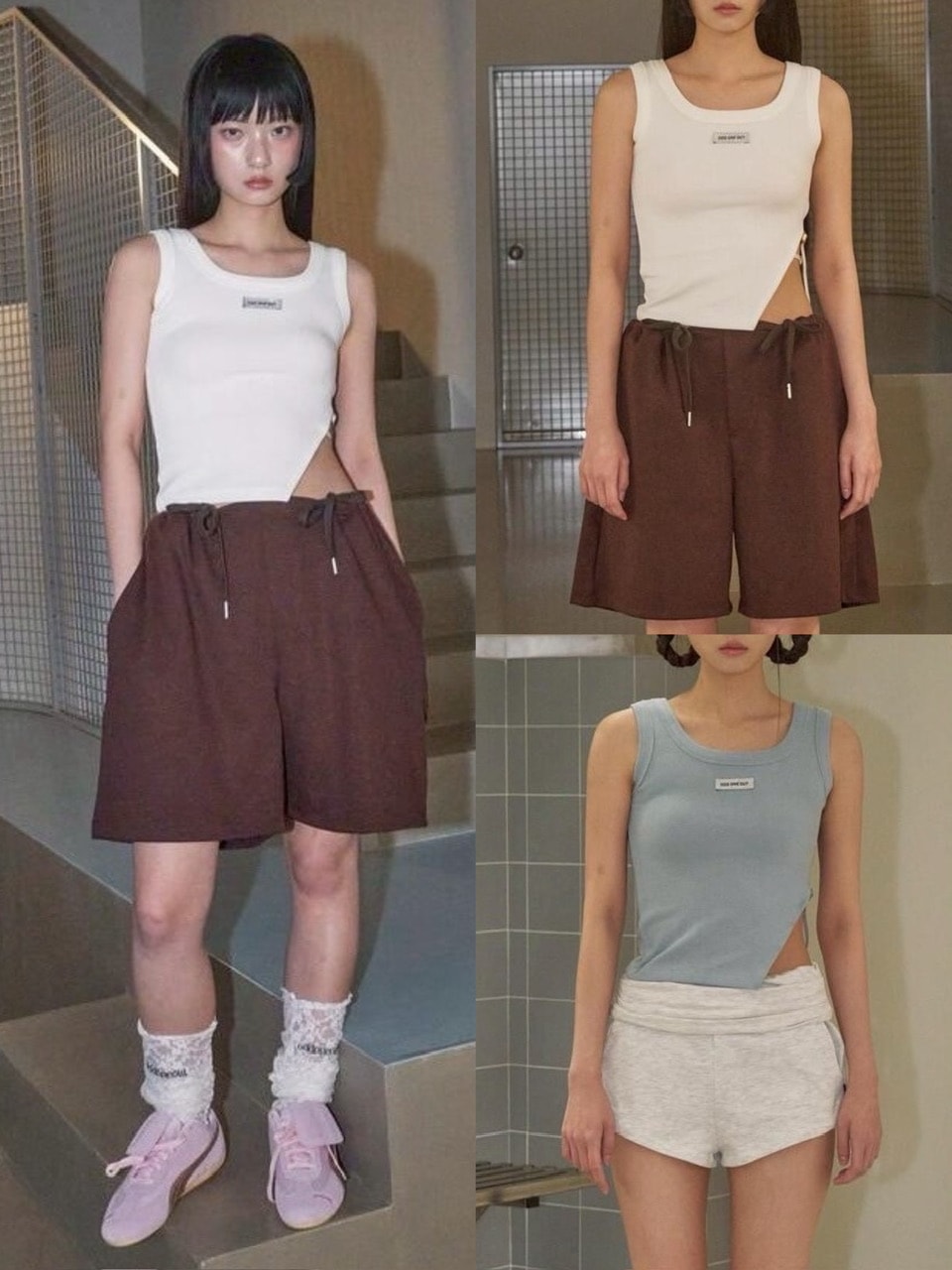 【ODDONEOUT】SIDE BUCKLE SLIT TOP