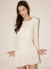 【ODDONEOUT】PEARL RIBBON TWEED JACKET / 【オッドワンアウト】パールリボンツイードジャケット