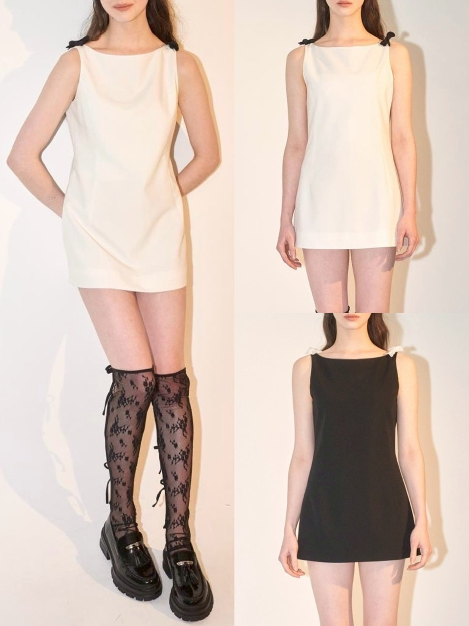 【ODDONEOUT】RIBBON SLEEVELESS ONE PIECE / 【オッドワンアウト】リボンタンクトップワンピース