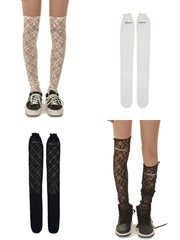 【ODDONEOUT】ODDONEOUT LACE KNEE SOCKS