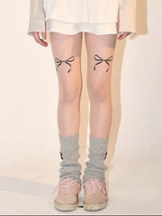 【ODDONEOUT】RIBBON PRINTED STOCKING
