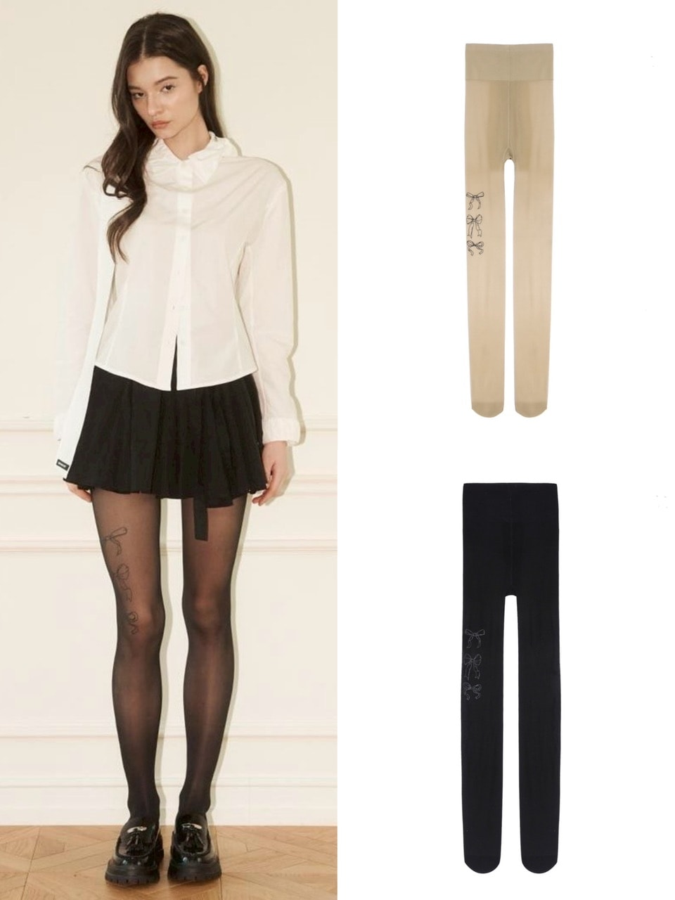 【ODDONEOUT】3 RIBBON PRINTED STOCKING