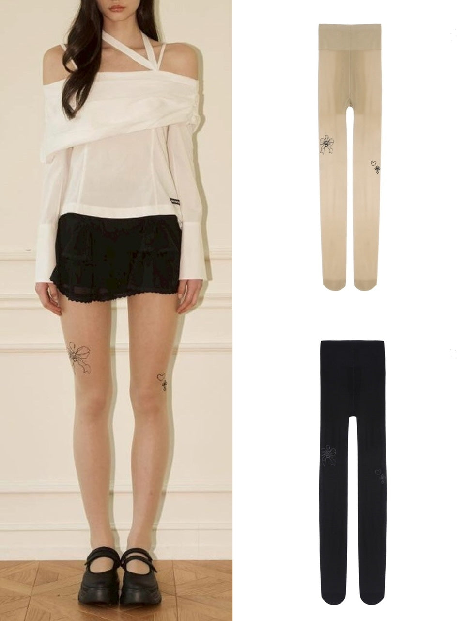 【ODDONEOUT】SOMETHINGS PRINTED STOCKING