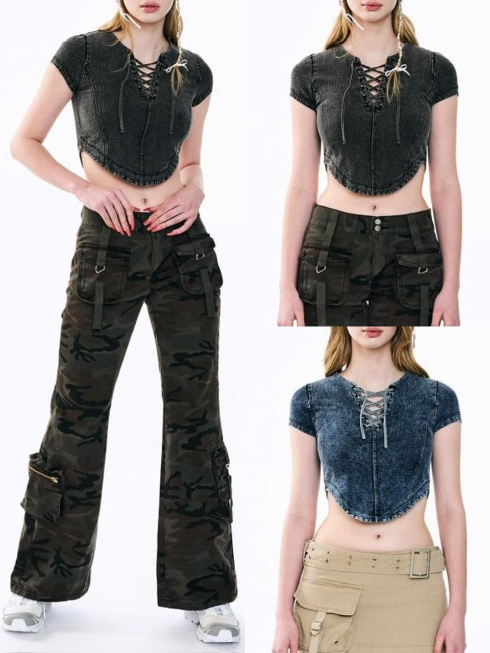 【ODDONEOUT】Washing denim Vneck top / 【オッドワンアウト】ウォッシングデニムVネック半袖Tトップス