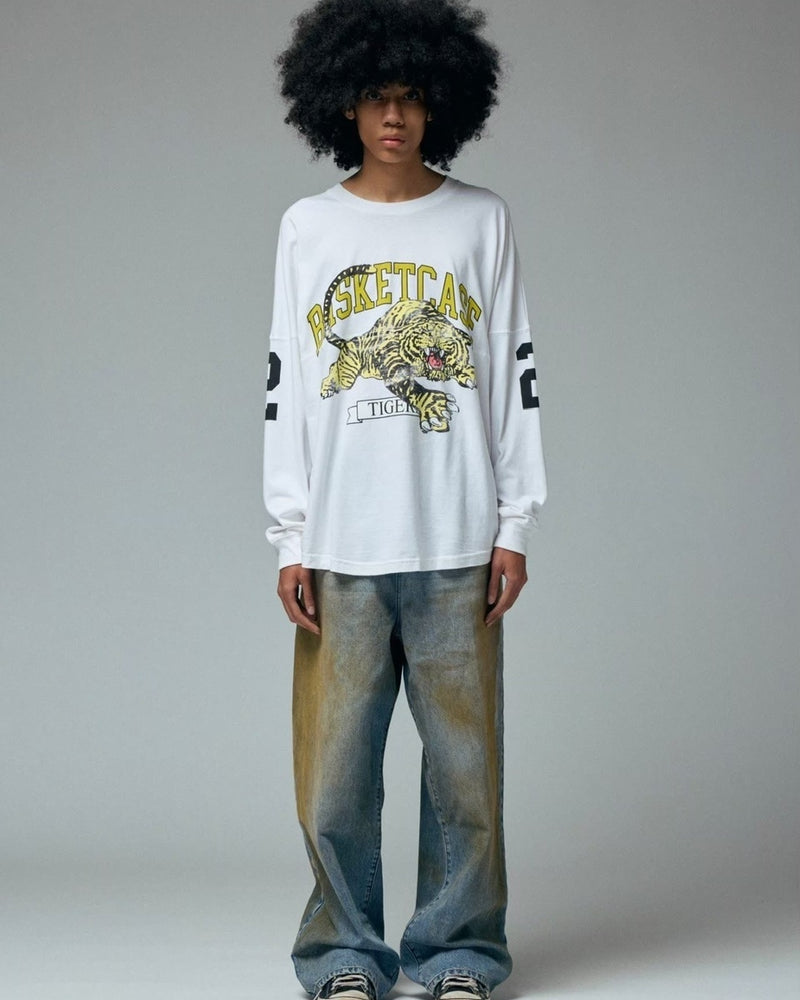【BASKETCASE】LAX BAGGY DENIM, mud wash