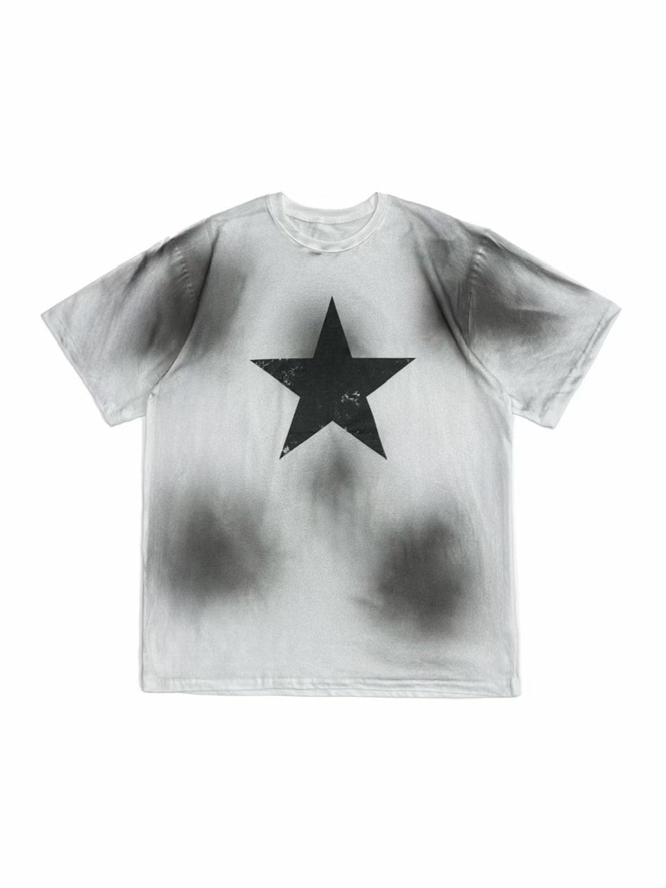 受注制【Chikashitsu +】pigment big star t-shirt (2color) / 【チカシツプラス】ピグメントビッグスタープリント半袖Tシャツ