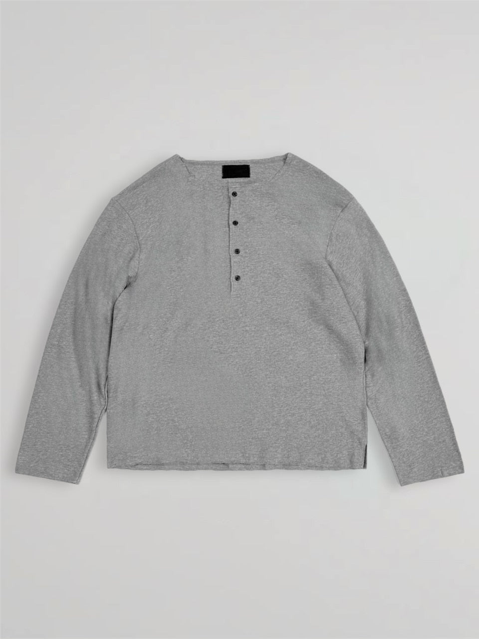 大阪店WEB限定受注制【Chikashitsu +】henry neck loose long sleeve (2color)