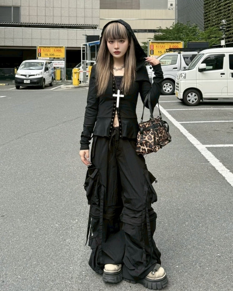 受注制【Never mind the XU】2way nylon cargo pants / 【ネバーマインドザエックスユー】ツーウェイナイロンカーゴパンツ