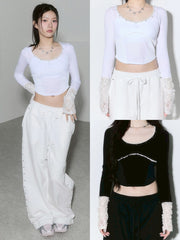 【CHERRYQUIRI】corset stud long sleeve