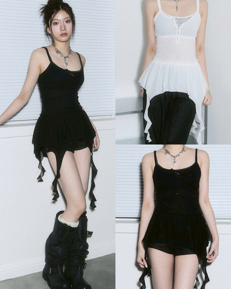 【CHERRYQUIRI】frill layered sleevless / 【チェリーキュリー】フリルレイヤードキャミソール