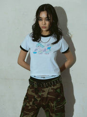 【DOMINANT】Unicorn Ringer Crop T-Shirt