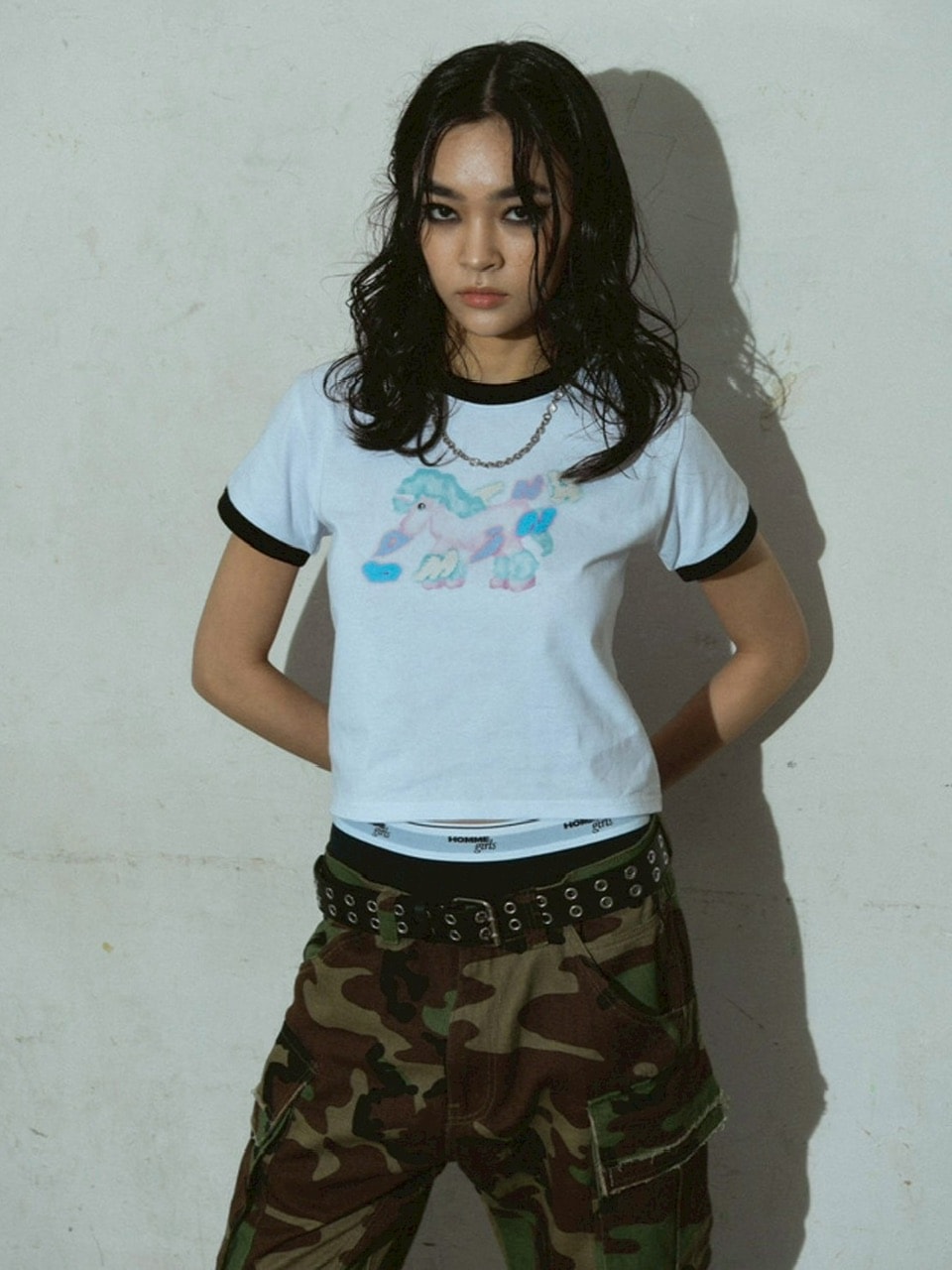 【DOMINANT】Unicorn Ringer Crop T-Shirt