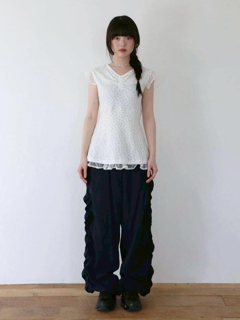 【Uglyshadow】SIDE FRILL PANTS