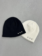受注制【LUV CODE】cubic studs beanie (2color)